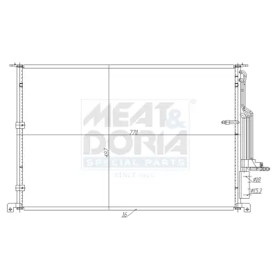 Kondensator, Klimaanlage MEAT & DORIA 991279