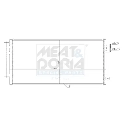Kondensator, Klimaanlage MEAT & DORIA 991284 Bild Kondensator, Klimaanlage MEAT & DORIA 991284