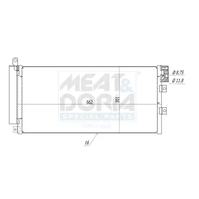 Kondensator, Klimaanlage MEAT & DORIA 991288