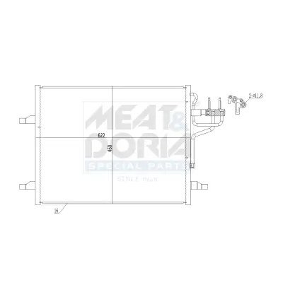 Kondensator, Klimaanlage MEAT & DORIA 991292 Bild Kondensator, Klimaanlage MEAT & DORIA 991292