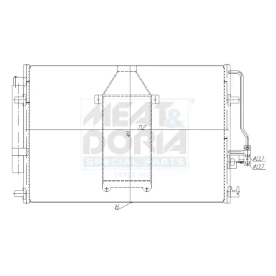 Kondensator, Klimaanlage MEAT & DORIA 991296