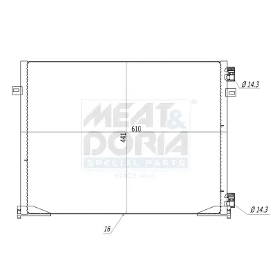 Kondensator, Klimaanlage MEAT & DORIA 991297