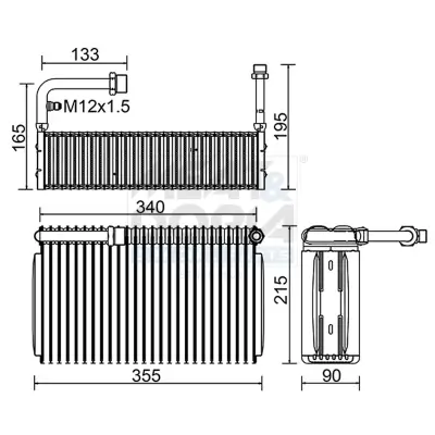 Verdampfer, Klimaanlage MEAT & DORIA 997141 Bild Verdampfer, Klimaanlage MEAT & DORIA 997141