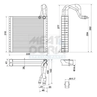 Verdampfer, Klimaanlage MEAT & DORIA 997146 Bild Verdampfer, Klimaanlage MEAT & DORIA 997146