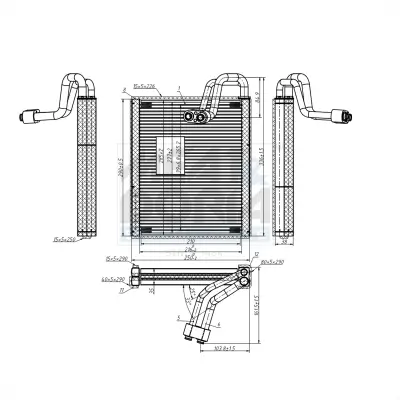 Verdampfer, Klimaanlage MEAT & DORIA 997149 Bild Verdampfer, Klimaanlage MEAT & DORIA 997149