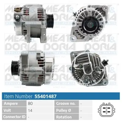 Generator 14 V MEAT & DORIA 55401487