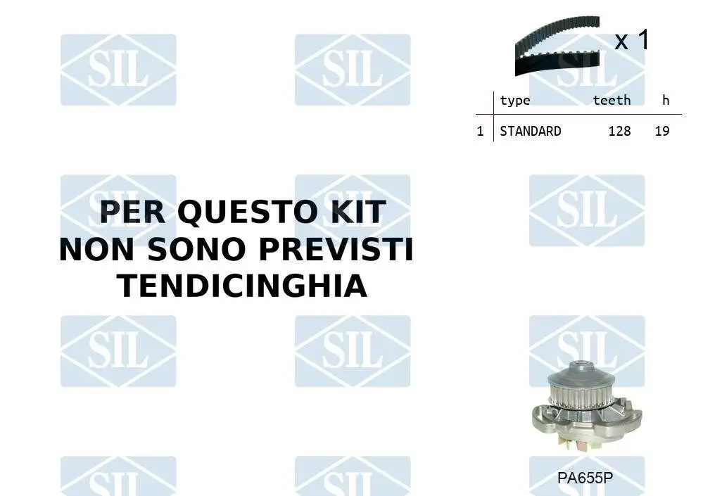 Wasserpumpe + Zahnriemensatz Saleri SIL K1PA655P