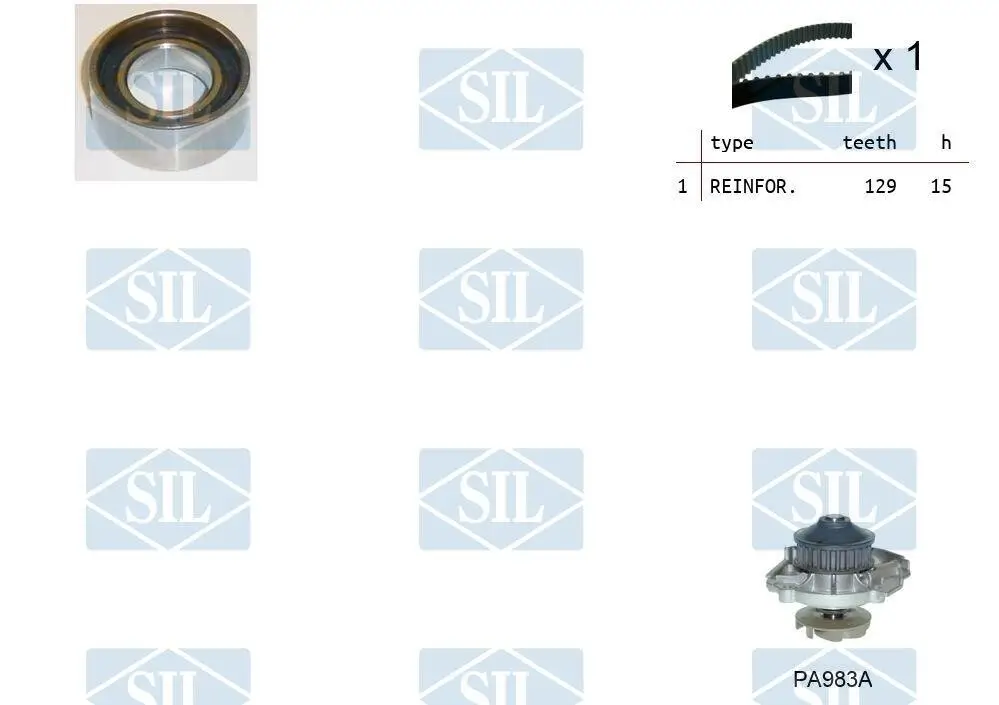 Wasserpumpe + Zahnriemensatz Saleri SIL K1PA983A