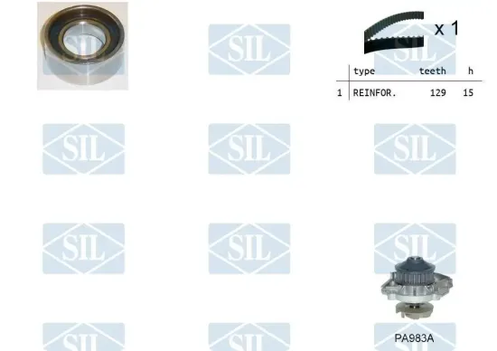 Wasserpumpe + Zahnriemensatz Saleri SIL K1PA983A Bild Wasserpumpe + Zahnriemensatz Saleri SIL K1PA983A