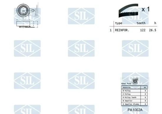 Wasserpumpe + Zahnriemensatz Saleri SIL K3PA1002A Bild Wasserpumpe + Zahnriemensatz Saleri SIL K3PA1002A