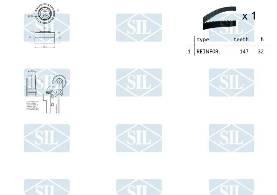 Zahnriemensatz Saleri SIL TK1259 Bild Zahnriemensatz Saleri SIL TK1259