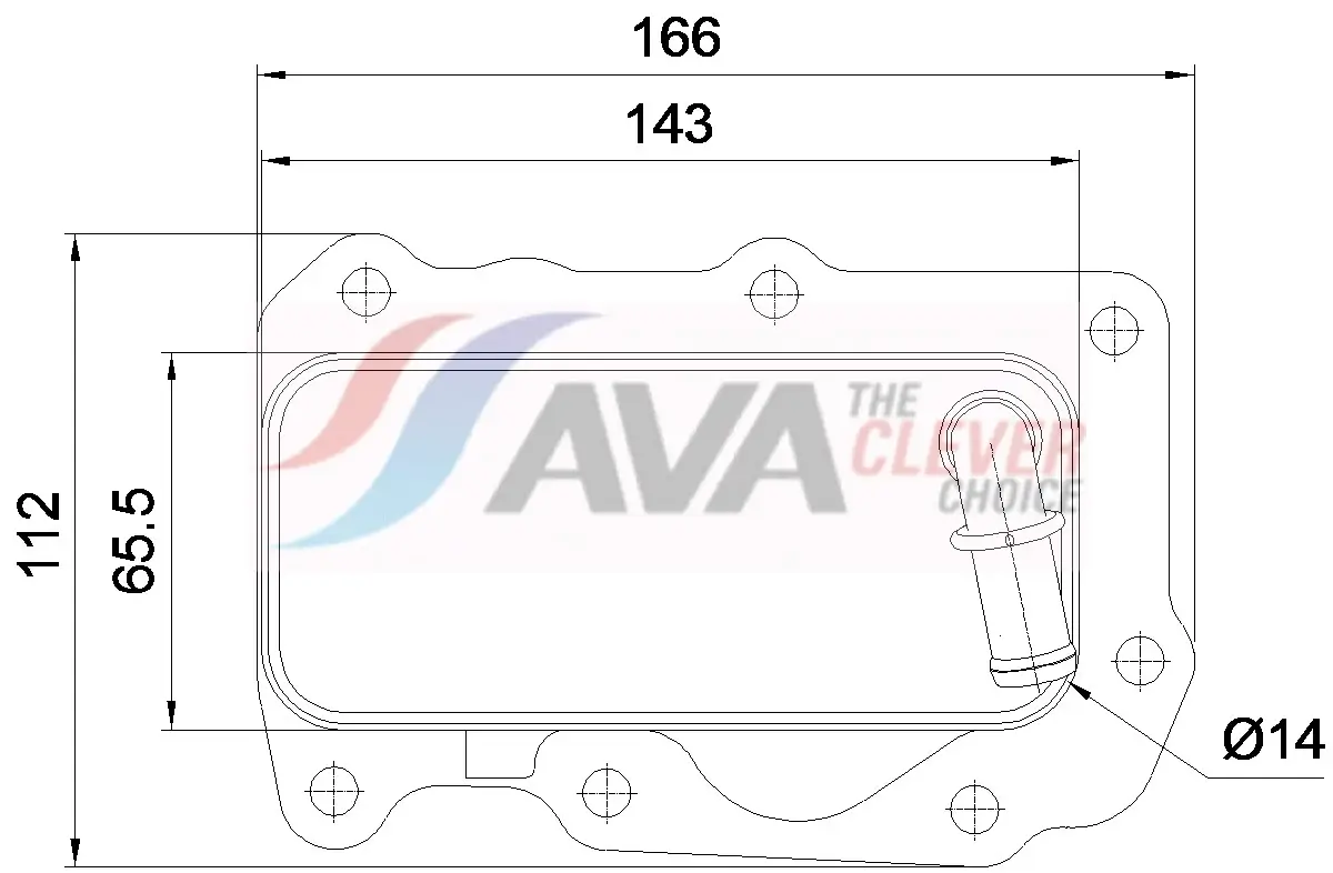 Ölkühler, Motoröl AVA QUALITY COOLING AU3367