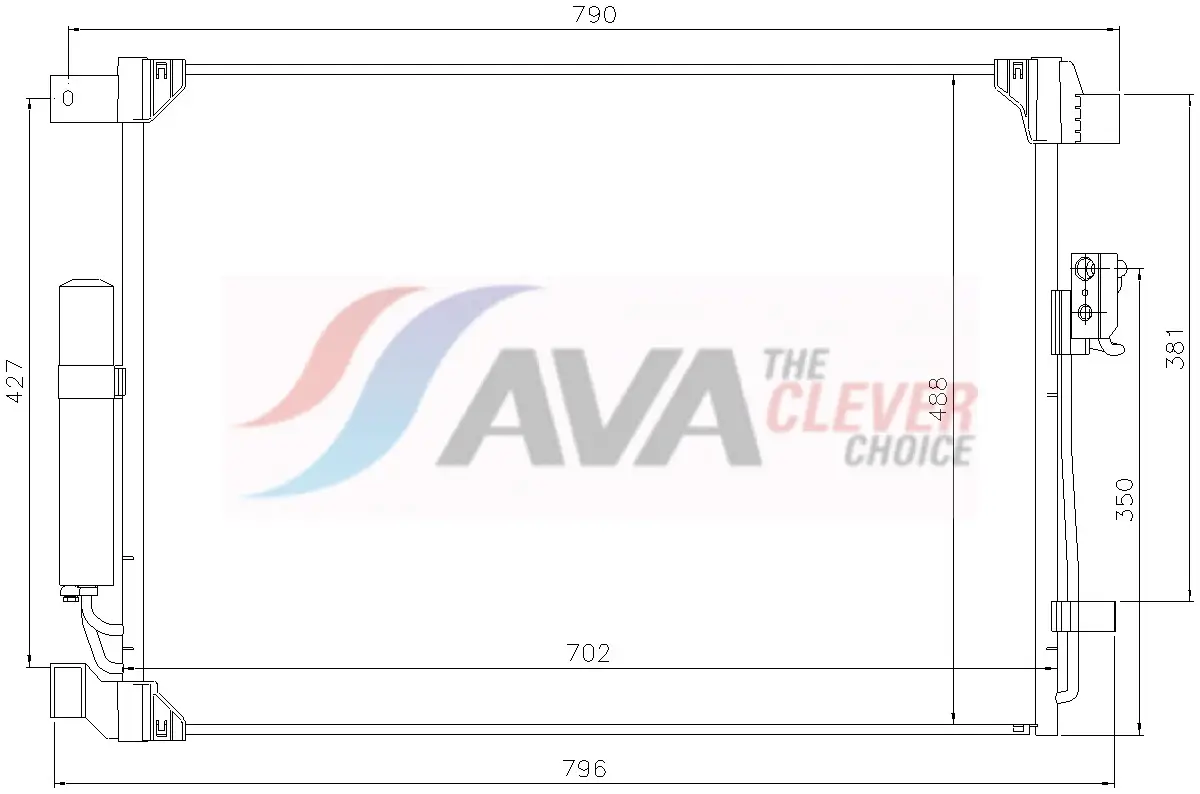 Kondensator, Klimaanlage AVA QUALITY COOLING DN5543D