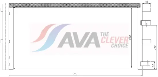 Kondensator, Klimaanlage AVA Clever Choice FD5724D Bild Kondensator, Klimaanlage AVA Clever Choice FD5724D