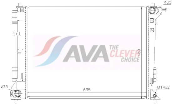Kühler, Motorkühlung AVA QUALITY COOLING HY2612 Bild Kühler, Motorkühlung AVA QUALITY COOLING HY2612