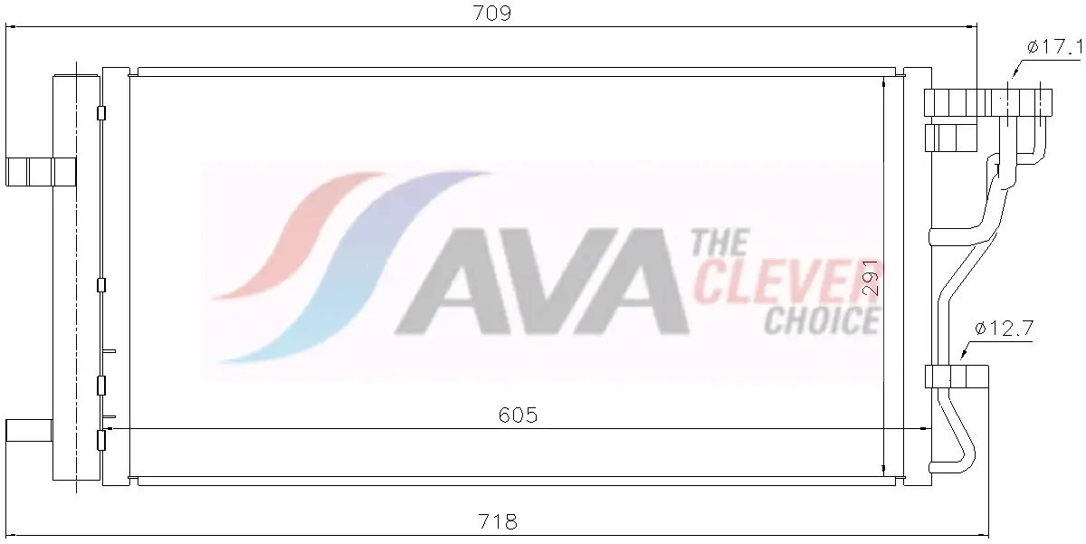 Kondensator, Klimaanlage AVA Clever Choice HY5611D