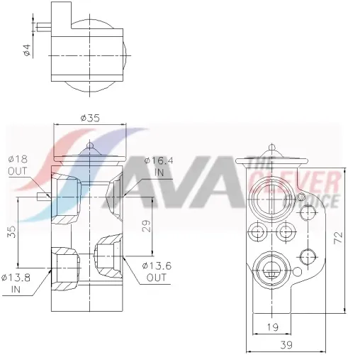 Expansionsventil, Klimaanlage AVA QUALITY COOLING MS1799 Bild Expansionsventil, Klimaanlage AVA QUALITY COOLING MS1799
