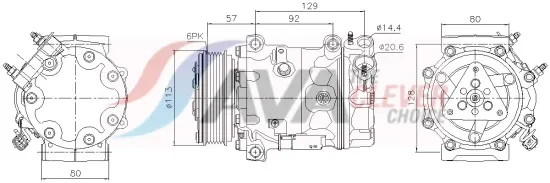 Kompressor, Klimaanlage AVA QUALITY COOLING PEAK442 Bild Kompressor, Klimaanlage AVA QUALITY COOLING PEAK442