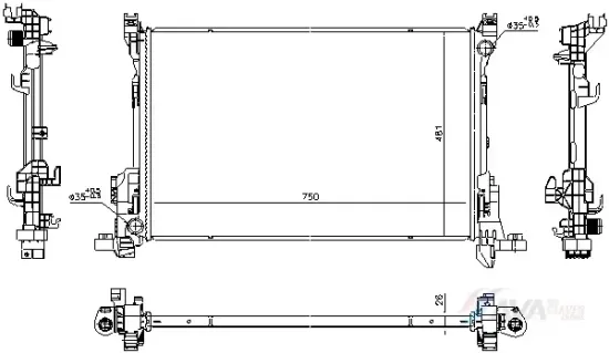 Kühler, Motorkühlung AVA Clever Choice RT2694 Bild Kühler, Motorkühlung AVA Clever Choice RT2694