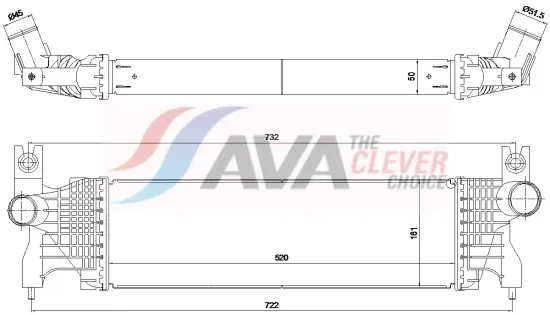 Ladeluftkühler AVA QUALITY COOLING SZ4171 Bild Ladeluftkühler AVA QUALITY COOLING SZ4171