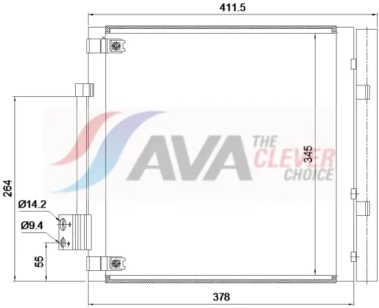 Kondensator, Klimaanlage AVA QUALITY COOLING TE5005D Bild Kondensator, Klimaanlage AVA QUALITY COOLING TE5005D