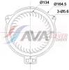 Innenraumgebläse AVA QUALITY COOLING TO8811