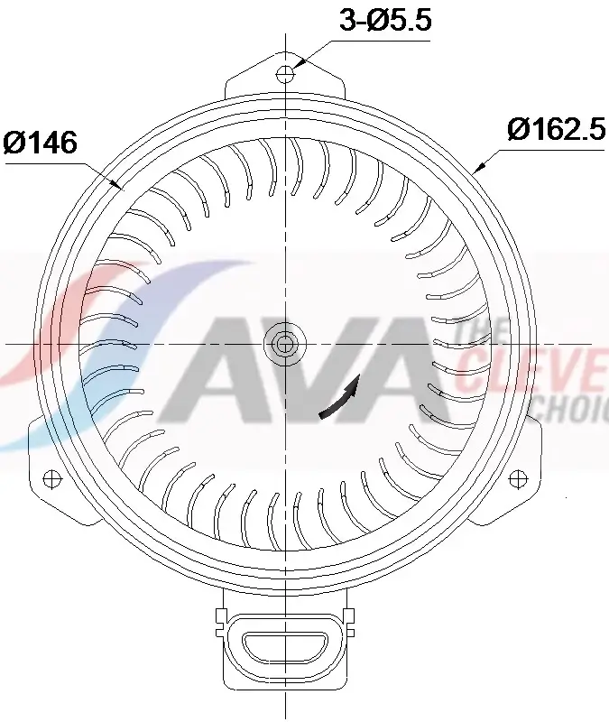 Innenraumgebläse AVA QUALITY COOLING TO8812