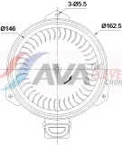 Innenraumgebläse AVA QUALITY COOLING TO8812