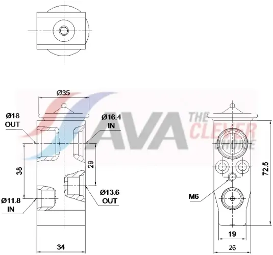 Expansionsventil, Klimaanlage AVA QUALITY COOLING VN1459 Bild Expansionsventil, Klimaanlage AVA QUALITY COOLING VN1459