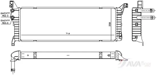Kühler, Motorkühlung AVA Clever Choice VN2454 Bild Kühler, Motorkühlung AVA Clever Choice VN2454
