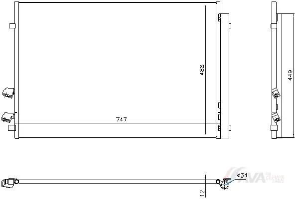 Kondensator, Klimaanlage AVA Clever Choice VN5448D