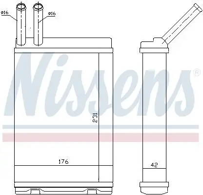 Wärmetauscher, Innenraumheizung AVA QUALITY COOLING VO6096 Bild Wärmetauscher, Innenraumheizung AVA QUALITY COOLING VO6096