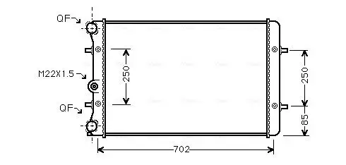 Kühler, Motorkühlung AVA QUALITY COOLING AI2155 Bild Kühler, Motorkühlung AVA QUALITY COOLING AI2155