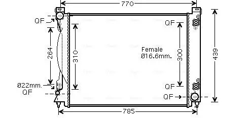 Kühler, Motorkühlung AVA QUALITY COOLING AI2231 Bild Kühler, Motorkühlung AVA QUALITY COOLING AI2231