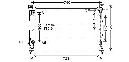 Kühler, Motorkühlung AVA QUALITY COOLING AI2246 Bild Kühler, Motorkühlung AVA QUALITY COOLING AI2246