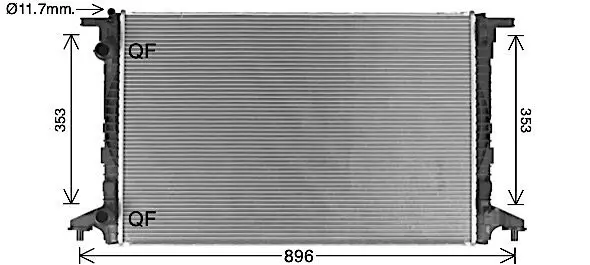 Kühler, Motorkühlung AVA QUALITY COOLING AI2440