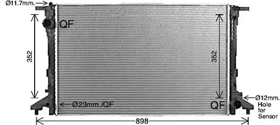 Kühler, Motorkühlung AVA QUALITY COOLING AI2441 Bild Kühler, Motorkühlung AVA QUALITY COOLING AI2441