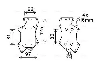 Ölkühler, Motoröl AVA QUALITY COOLING AI3403 Bild Ölkühler, Motoröl AVA QUALITY COOLING AI3403