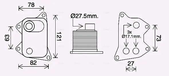 Ölkühler, Motoröl AVA QUALITY COOLING AI3420
