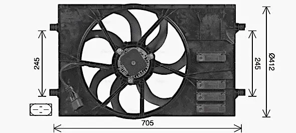 Lüfter, Motorkühlung AVA QUALITY COOLING AI7524