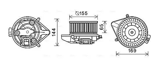 Innenraumgebläse 12 V AVA QUALITY COOLING AI8371