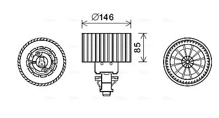 Innenraumgebläse 12 V AVA QUALITY COOLING AI8374