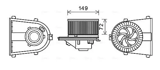 Innenraumgebläse 12 V AVA QUALITY COOLING AI8378