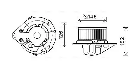 Innenraumgebläse 12 V AVA QUALITY COOLING AI8501