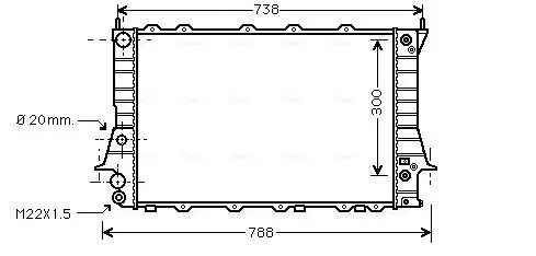 Kühler, Motorkühlung AVA QUALITY COOLING AIA2078