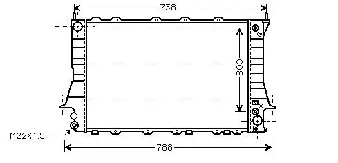 Kühler, Motorkühlung AVA QUALITY COOLING AIA2084 Bild Kühler, Motorkühlung AVA QUALITY COOLING AIA2084