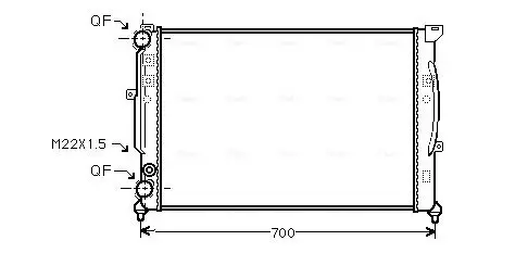 Kühler, Motorkühlung AVA QUALITY COOLING AIA2123 Bild Kühler, Motorkühlung AVA QUALITY COOLING AIA2123