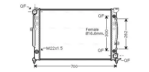 Kühler, Motorkühlung AVA QUALITY COOLING AIA2125
