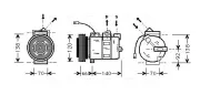 Kompressor, Klimaanlage AVA QUALITY COOLING AIAK150