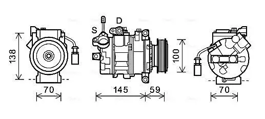 Kompressor, Klimaanlage AVA QUALITY COOLING AIAK342